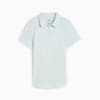 MATTR Lianas Jacquard Short Sleeve Polo Women, Peaceful Blue, small