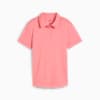 MATTR Lianas Jacquard Short Sleeve Polo Women, Peach Frost, small