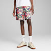 SPORTS LEGACY Graphic Relaxed Shorts 6'' Men, Blue Crystal-AOP, small