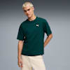 WARDROBE ESSENTIALS Boxy Men's Tee, Green Terrain, small-AUS