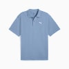WARDROBE ESS Men's Pique Relaxed Polo, Cool Blue, small