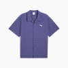 Camisa holgada WARDROBE Essentials Cloqué para hombre, Blue Crystal, small
