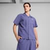WARDROBE Essentials Seersucker Relaxed Shirt Men, Blue Crystal, small-VNM