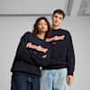 PREMIUM ESS Relaxed uniseks trui met ronde hals en opdruk, New Navy, small