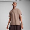 PREMIUM Essentials Relaxed Jacquard Polo Unisex, Totally Taupe, small-SEA