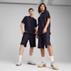 PREMIUM ESS Jacquard Long Line Relaxed Shorts 11" Unisex, New Navy, small
