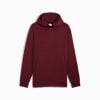 PUMATECH Men's Relaxed Graphic Hoodie, Ruby Shimmer-PUMA Black, small-AUS