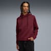 PUMATECH Men's Relaxed Graphic Hoodie, Ruby Shimmer-PUMA Black, small-AUS