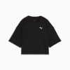Wardrobe Essentials Women's Oversized Short Tee, PUMA Black, small