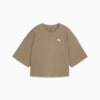 WARDROBE ESSENTIALS Women's Oversized Short Tee, Velvet Moss, small-AUS