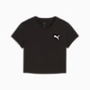 WARDROBE ESS Kurzes figurbetontes T-Shirt Damen, PUMA Black, small