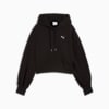 WARDROBE Essentials Relaxed Cropped Hoodie Women, PUMA Black, small