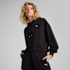 WARDROBE ESSENTIALS Women's Relaxed Cropped Hoodie, PUMA Black, small-AUS