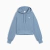 WARDROBE Essentials Relaxed Cropped Hoodie Women, Cool Blue, small