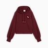 WARDROBE Essentials Relaxed Cropped Hoodie Women, Ruby Shimmer, small
