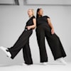 WARDROBE ESSENTIALS Women's Relaxed Wide Leg Sweatpants, PUMA Black, small-AUS