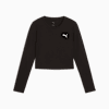 WARDROBE ESS Longsleeve Baby Tee Women, PUMA Black, small-SEA