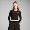 WARDROBE ESS Longsleeve Baby Tee Women, PUMA Black, small