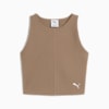 WARDROBE Essentials Ribbed Crop Top Women, Totally Taupe, small-VNM
