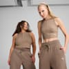 WARDROBE Essentials Ribbed Crop Top Women, Totally Taupe, small-SEA