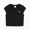 WARDROBE ESSENTIALS Women's Ribbed Baby Tee, PUMA Black, small-AUS