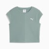 WARDROBE ESSENTIALS Women's Ribbed Baby Tee, Green Moon, small-AUS