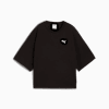 Wardrobe Essentials Relaxed Heavy Tee Women, PUMA Black, small-VNM