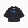 PREMIUM Essentials Oversized Graphic Tee Women, New Navy, small