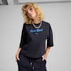 PREMIUM Essentials Oversized Graphic Tee Women, New Navy, small