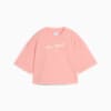 PREMIUM Essentials Oversized Graphic Tee Women, Pink Fruit, small