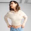PREMIUM Essentials Relaxed Graphic Hoodie Women, Alpine Snow, small-SEA