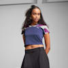 FUTURE.PUMA.ARCHIVE Football Jersey Baby Tee Women, Blue Crystal-Wild Berry, small-SEA