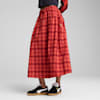 Road To Unity Woven Midi Printed Pleated Skirt Women, Red Fire, small-THA