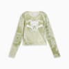 DARE TO Long Sleeve Women's Tee, Pistachio Green-AOP, small-AUS