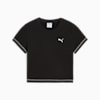 DARE TO Kurzes figurbetontes T-Shirt aus strukturiertem Material Damen, PUMA Black, small
