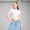 DARE TO Kurzes figurbetontes T-Shirt aus strukturiertem Material Damen, PUMA White, small