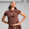 WARDROBE ESS FLORAL PACK Washed Graphic Baby Tee Women, Chocotart, small