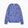 Damska bluza oversize WARDROBE ESS FLORAL PACK z efektem sprania i grafiką, Blue Crystal, small