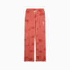 WARDROBE ESS FLORAL PACK Washed Straight Sweatpants Women, Red Fire, small
