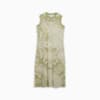DARE TO Mesh Column Dress Women, Pistachio Green-AOP, small