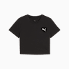 Wardrobe Essentials Baby Tee - Youth 8-16 years, PUMA Black, small-AUS