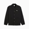 WARDROBE ESSENTIALS Men's Relaxed Coach Jacket, PUMA Black, small-AUS
