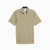 PUMA x PALM TREE CREW Tile Golf-Polo Herren, Red Fire-Sunny Yellow, small