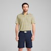 PUMA x PALM TREE CREW Tile Golf Polo Men, Red Fire-Sunny Yellow, small-THA