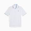 PUMA x PALM TREE CREW Tipped Men's Golf Polo, White Glow-Haute Tropic, small-AUS