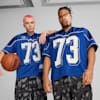 Dress Code Football-Inspired Basketball Jersey Men, Vivid Blue, small