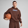 Dress Code Basketball Hoodie Men, Chestnut Brown, small