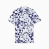 MATTR Broken Flower Golf Polo Herren, White Glow-Blue Crystal, small