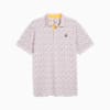 MATTR Paradise Golf Polo Herren, White Glow-Sunny Yellow, small