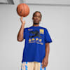 Ancient Roars Basketball Tee Men, Vivid Blue, small